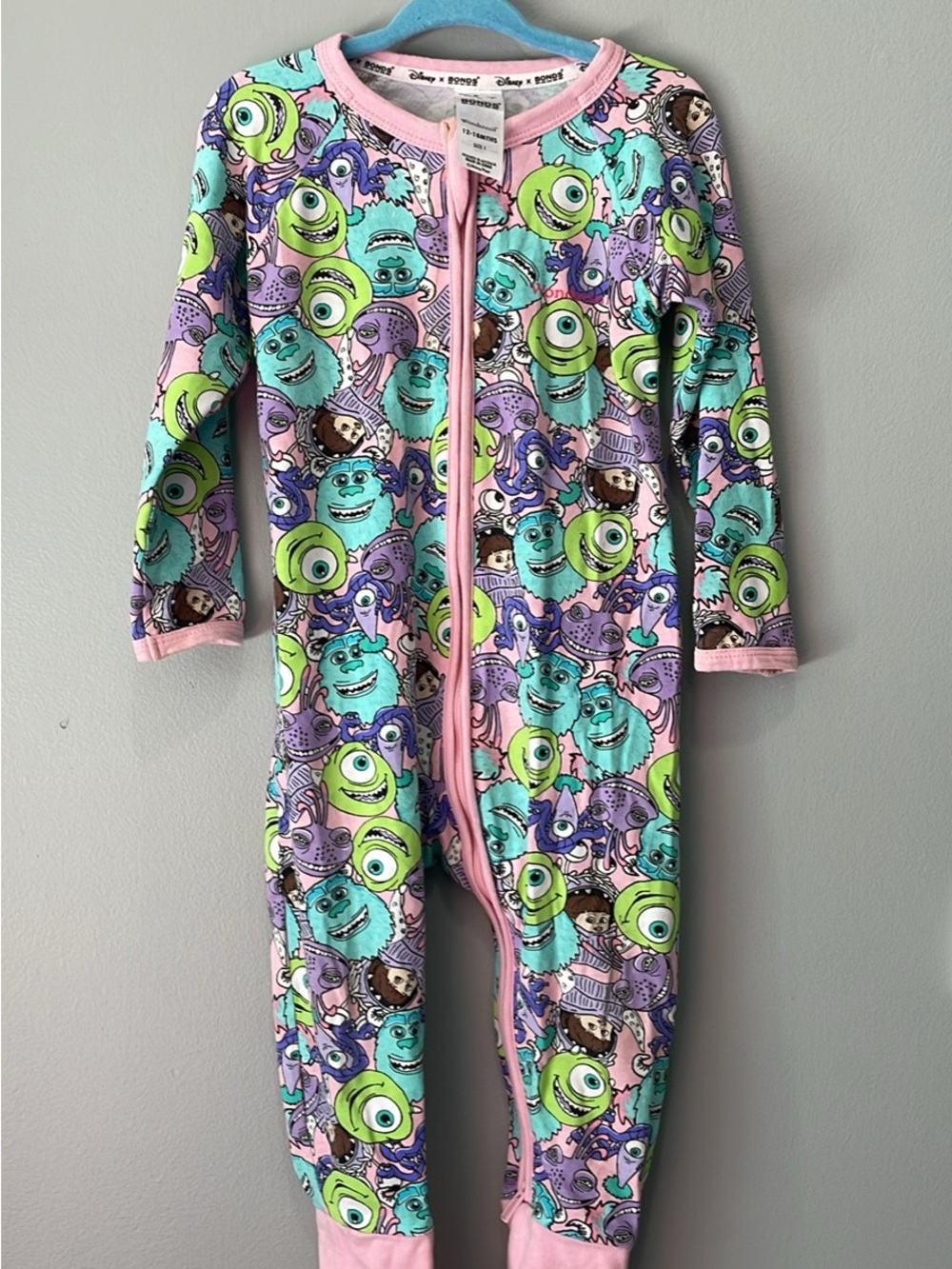 Bonds Kids One-Piece Footie Pajamas - Pink Multi Characters